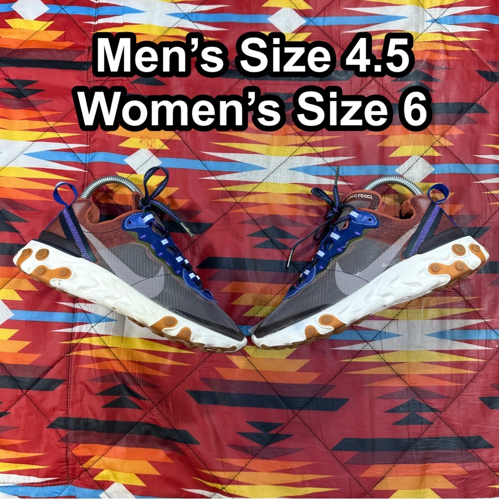 Nike React Element 87 Dusty Peach Grey Running Shoes AQ1090-200 Men 4.5 Women 6